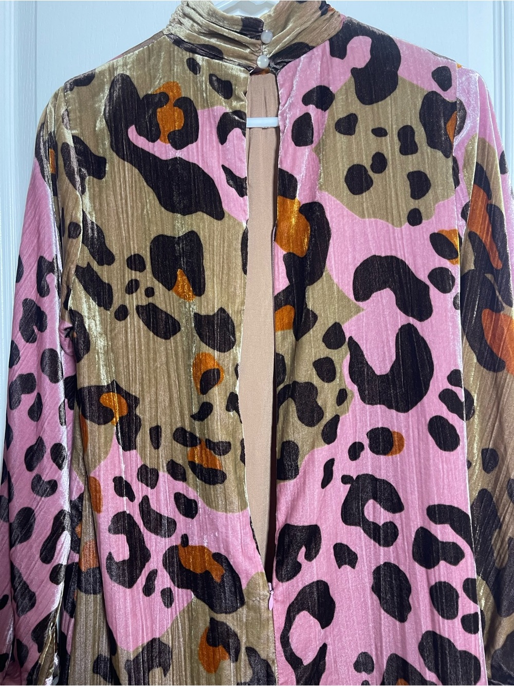 Anthropologie Eleanor Velvet Tunic Dress Animal Print Size 6 - Picture 4 of 15